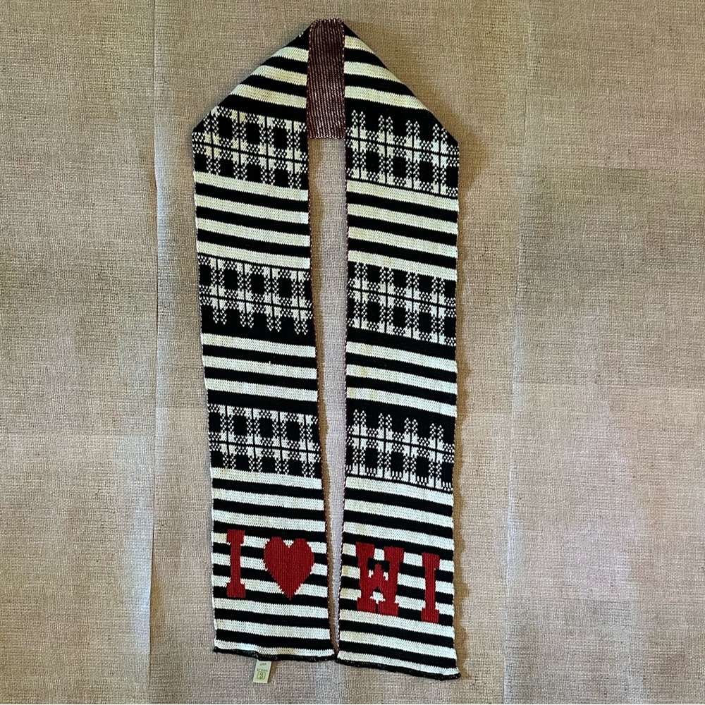 II ❤️ Wisconsin Knit Scarf, One Size